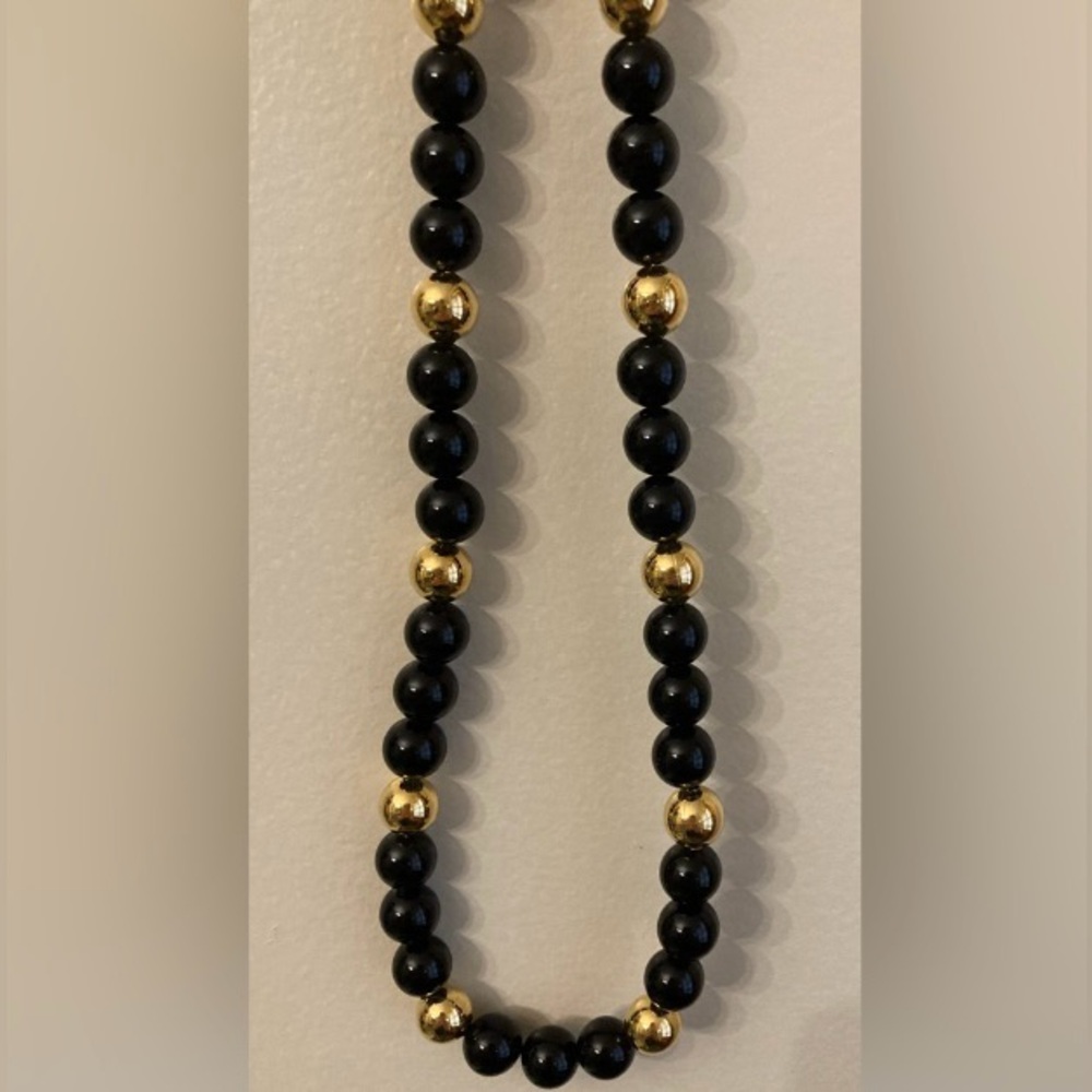 Vintage Napier Black and Gold Necklace